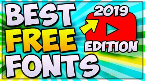 BEST FREE FONTS For Graphic Design AND YouTube! 2019 (THUMBNAILS ...