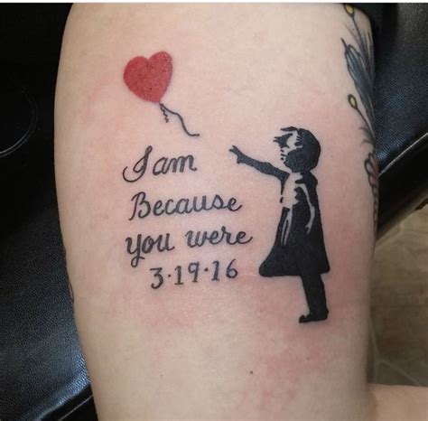 In Erinnerung an Oma #tattoo #banksy #inmemory #banksy #erinnerung # ...