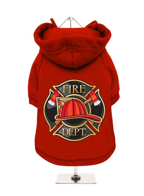 Fire Department Fleece Lined Hoodie | I Love Pugs