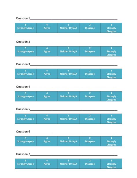 Free Likert Scale Template