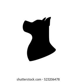 Dog Head Silhouette Clip Art