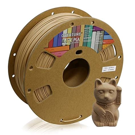 OVERTURE PLA Matte Filament 1.75mm, Matte PLA Roll 1kg Cardboard Spool ...