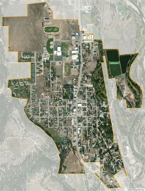 Map of Darby town, Montana - Thong Thai Real