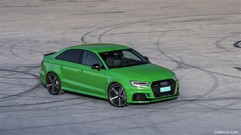 Audi RS3 Sedan | 2018MY (Color: Viper Green) | Front Three-Quarter