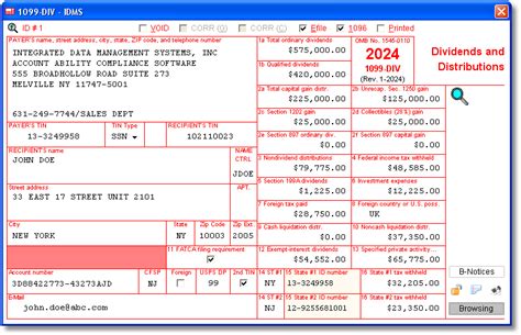 1099-DIV Software: Software to Print & E-File Form 1099DIV