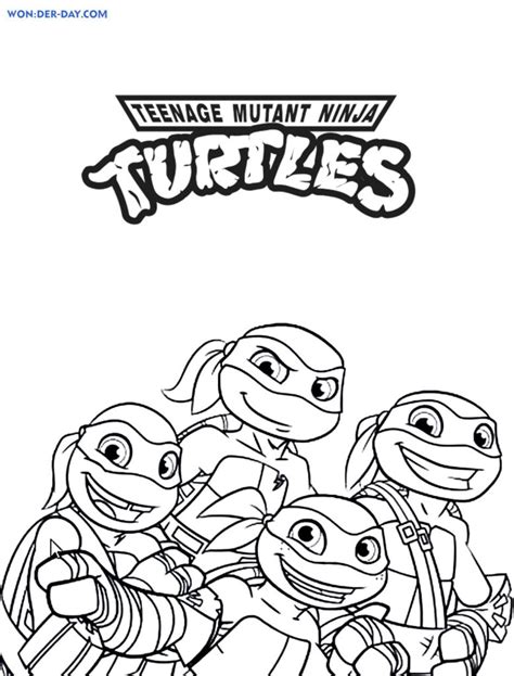 Ninja Turtles Coloring Pages Characters