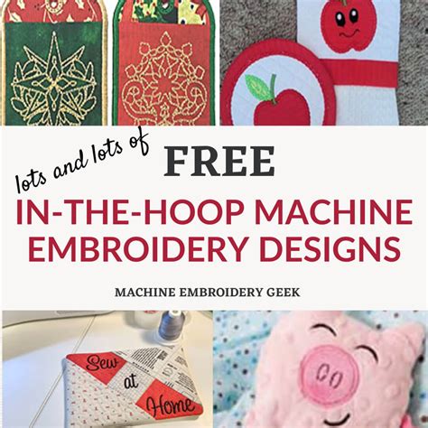 Free in-the-hoop embroidery designs - Machine Embroidery Geek