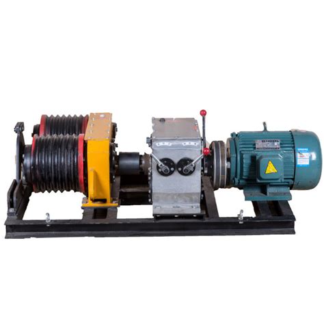 Safe 5 Ton Double Drum Electric Cable Pulling Winch Machine for Power ...