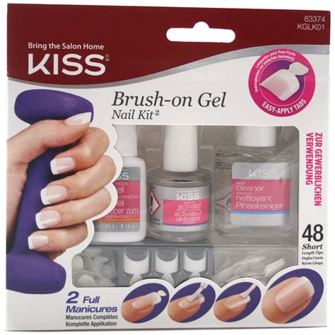 Kiss Brush-on Gel Nail Kit with 48 Short Length Tips | eBay