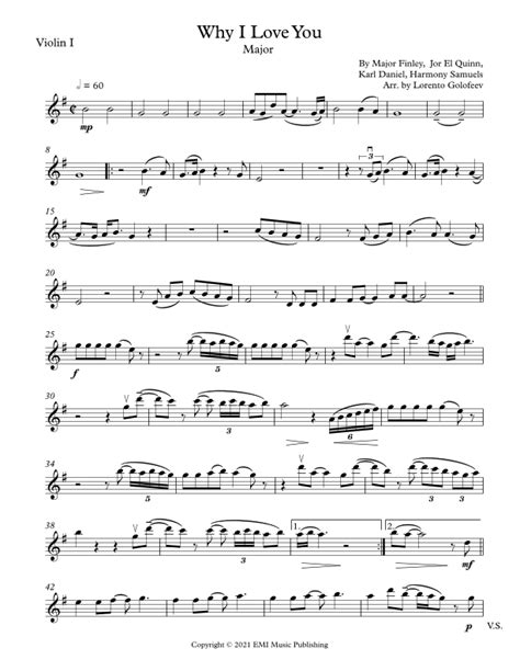 Why I Love You (arr. Lorento Golofeev) by MAJOR. Sheet Music for String ...