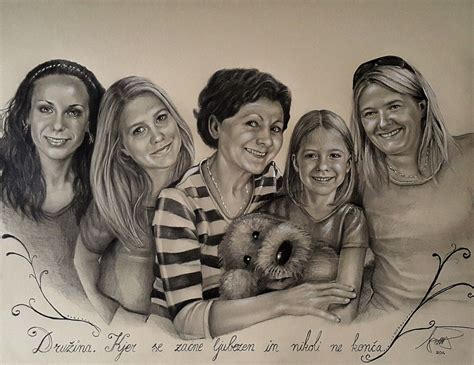 A happy family portrait | Family portraits, Custom family portrait ...