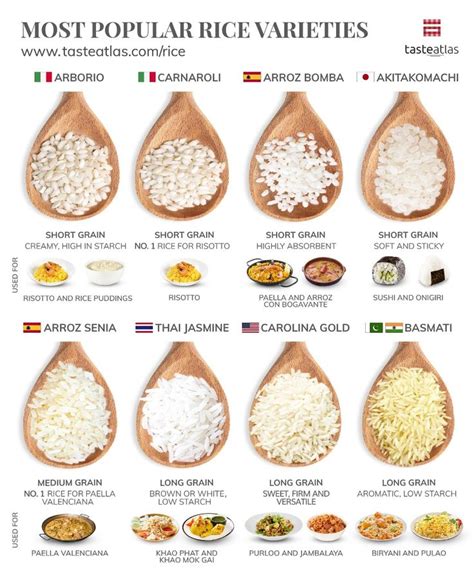 Rice of the World: 35 Rice Types | TasteAtlas | Rice varieties, Cooking ...