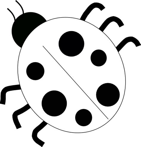 Ladybug outline ladybug black and white clipart 6 - WikiClipArt