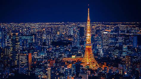 2112x1188px | free download | HD wallpaper: tokyo tower, city lights ...