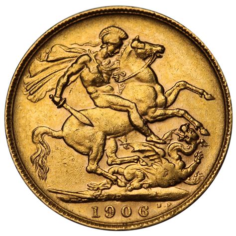 Australian Gold Sovereign Edward VII 1906 P aEF Struck on a Slightly ...