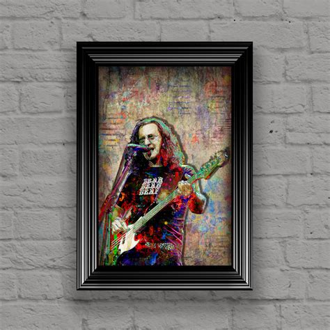 Geddy Lee Poster, Rush Portrait Gift, Geddy Lee Colorful Layered Tribu ...