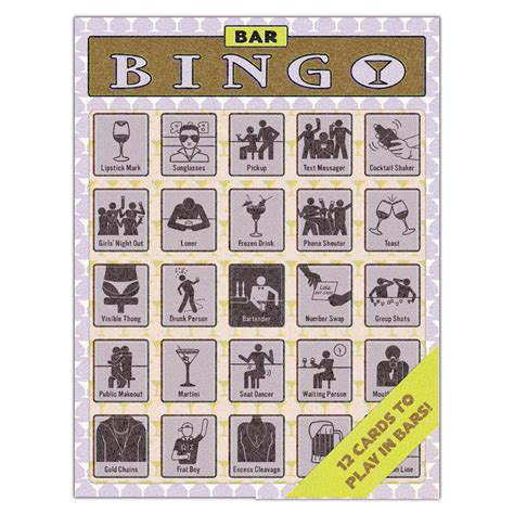 Bar Bingo | Bingo cards, Bingo, Birthday bar