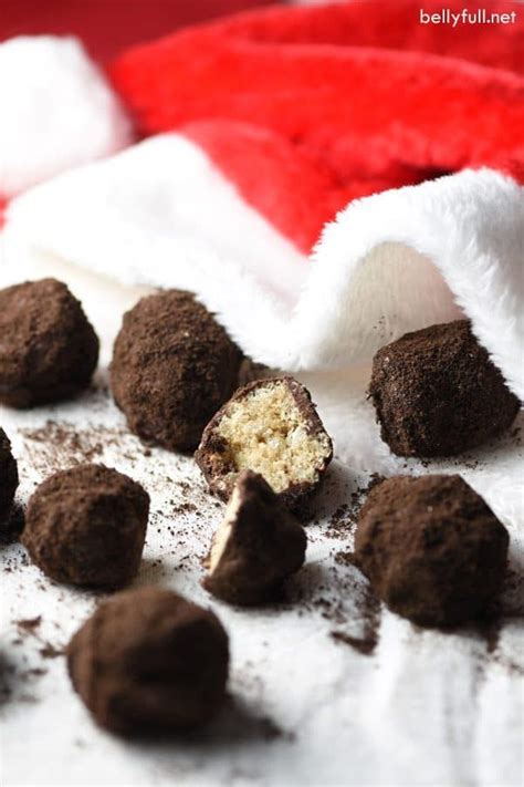 chocolate truffles are sitting on a towel