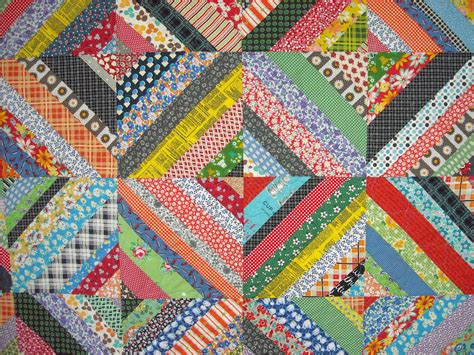 Twin Size Quilt - Traditional String Quilt - Vintage Look ...