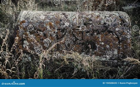 Ancient Armenian Cemetery. Christian Grave of 1800. Burial Place ...