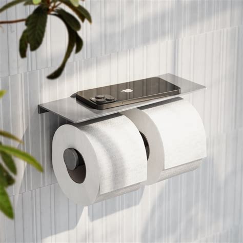 DEKA | Double toilet roll holder Double stainless steel toilet roll ...