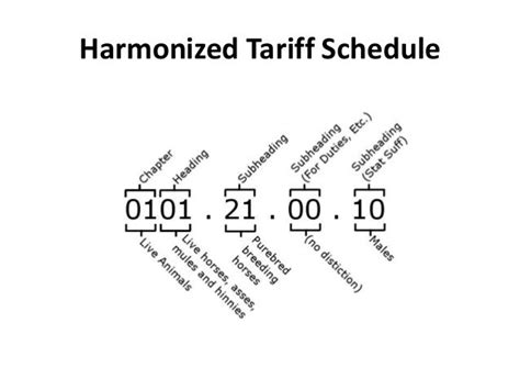 Harmonized tariff schedule (hts) and schedule