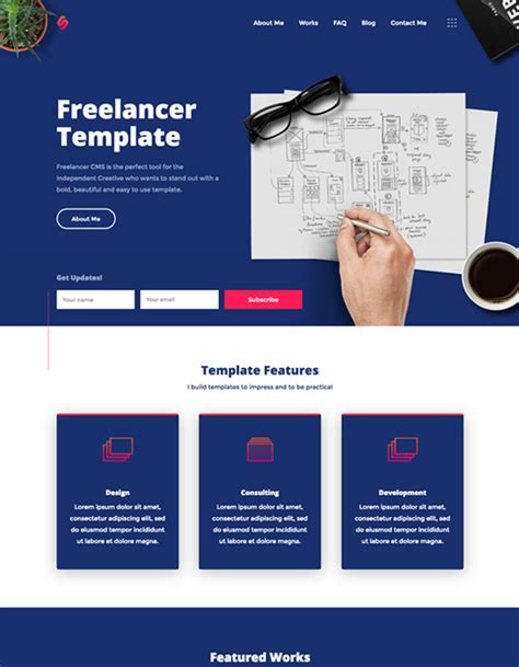 Freelancer - Designer HTML5 Responsive Website Template