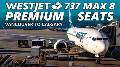 NEW PREMIUM SEATS! WestJet Boeing 737 MAX 8 Vancouver to Calgary - YouTube