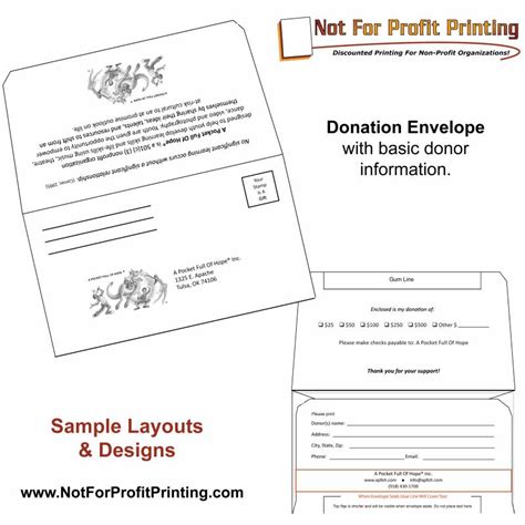 Donation Envelope Template | Template Business