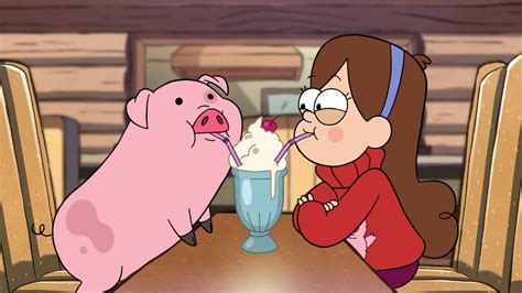 Mabel and Waddles drinking a shake - Gravity Falls: Mabel Pines foto ...