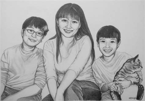 Family Portrait Sketch at PaintingValley.com | Explore collection of ...