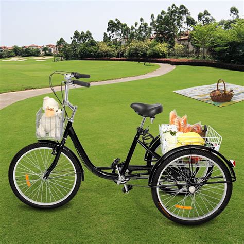 GoDecor 26" Wheel Adult Tricycles, with Shopping Basket, for Seniors ...