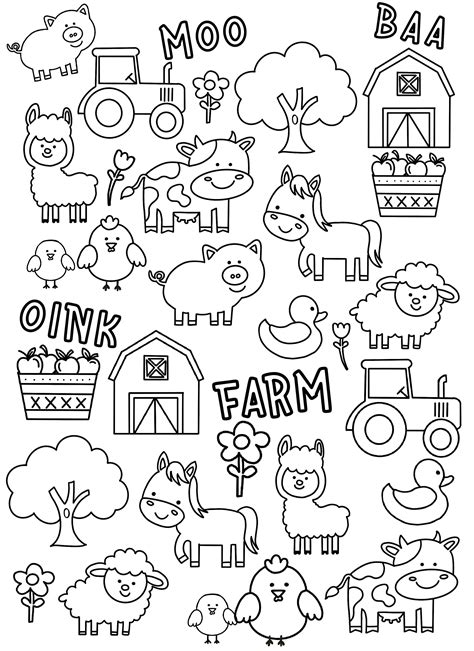 Farm Animal Masks Coloring Pages