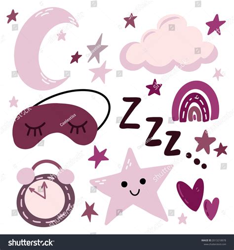 Clip Art Set Good Night Sleep Stock Vector (Royalty Free) 2013218978 ...