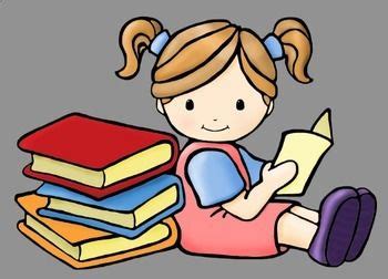 Reading Kids Clip Art | Cartoon clip art, Kids reading books, Book clip art