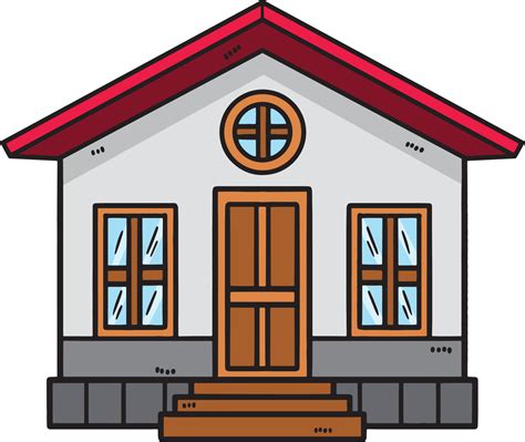 House Cartoon Colored Clipart Illustration 12902485 Vector Art at Vecteezy