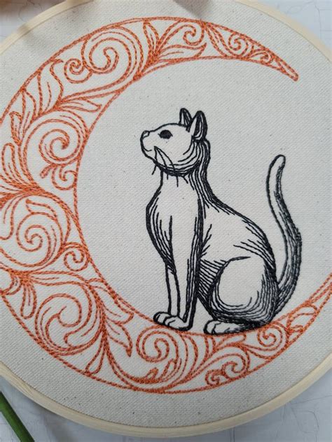 Cat Embroidery Hoop Art - Etsy