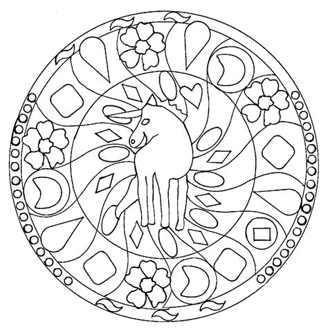 Animal Mandala Coloring Pages Horse Coloring Pages