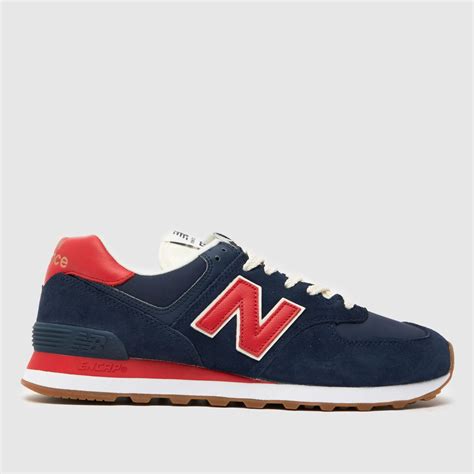 Mens Navy & Red New Balance 574 Trainers | schuh