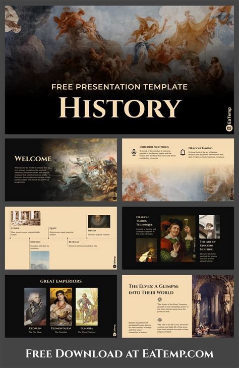 History PPT Presentation Template - Free PowerPoint Templates, Google ...