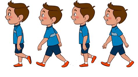 ArtStation - Boy 2d character walk cycle