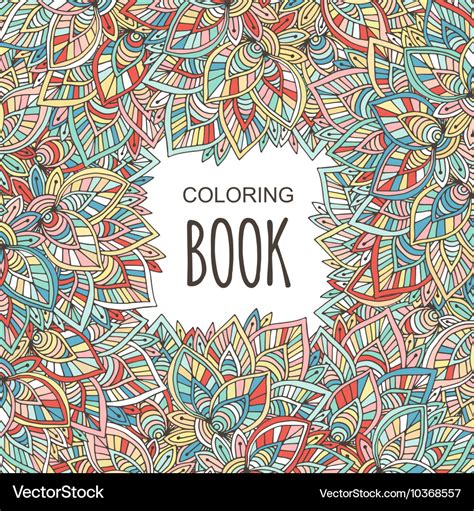 Adult coloring book cover autumn colorful Vector Image