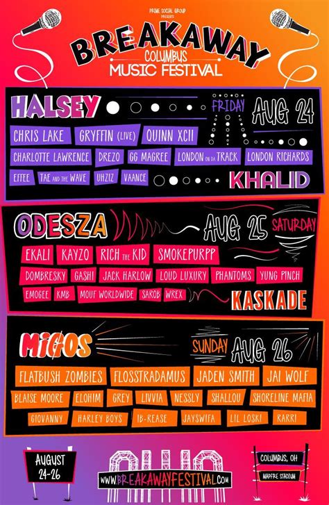 Breakaway Music Festival announces daily lineups for this year