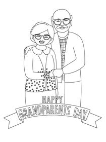 Free Printable Grandparents Day Coloring Cards Cards, Create and Print ...