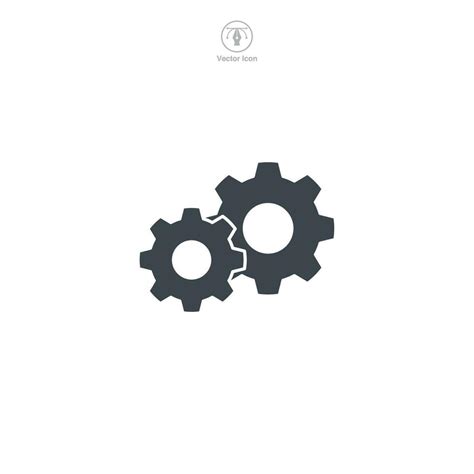 Gear icon. A sleek and mechanical vector illustration of a gear ...