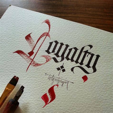 Gothic Calligraphy With Pencil - Calligraphy and Art