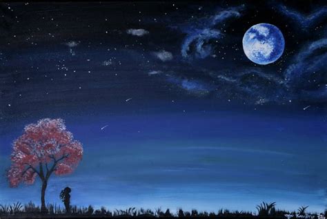 Midnight sky Painting by Ofri Kan-Dror | Saatchi Art