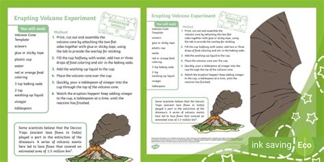 Erupting Volcano Science Experiment (teacher made) - Twinkl