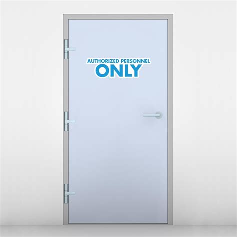 Authorized Personnel Only Door Sign | Authorized Personnel Only Sticker