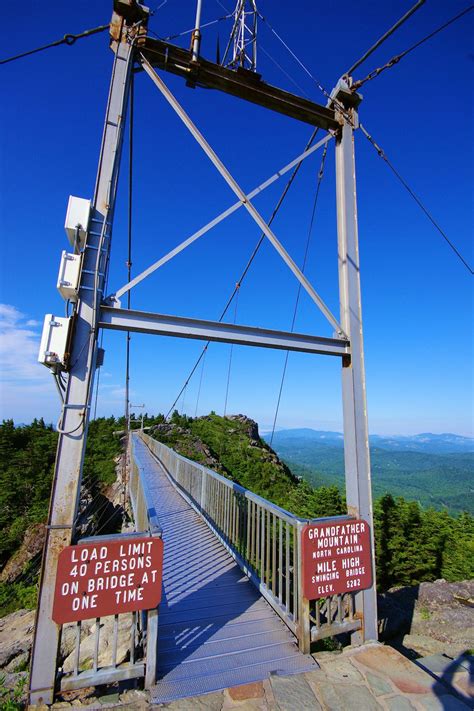 Grandfather Mountain North Carolina Bridge And Clouds